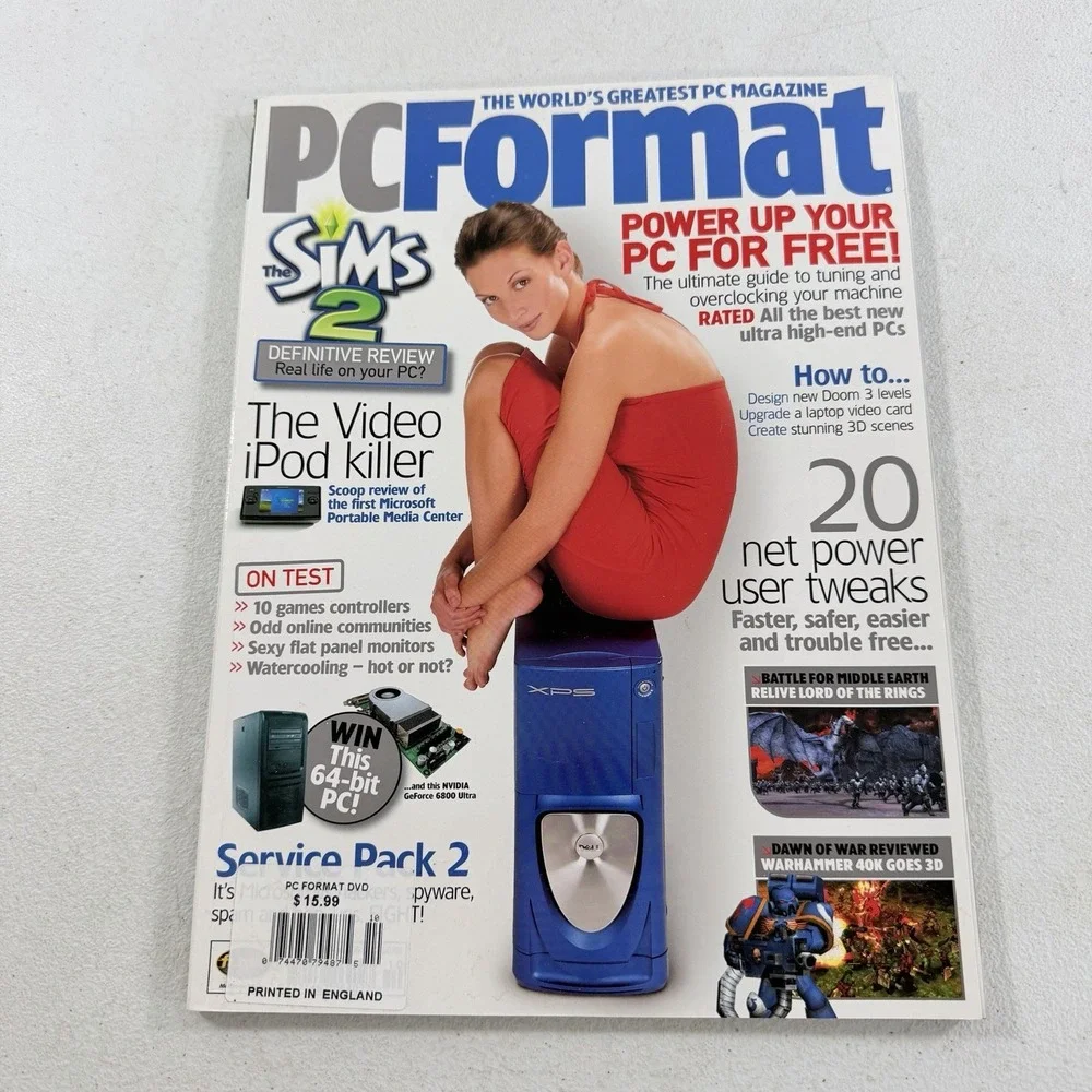 PC Format Magazine #166 October 2004 Sims 2 Warhammer 40k iPod PCs Vintage